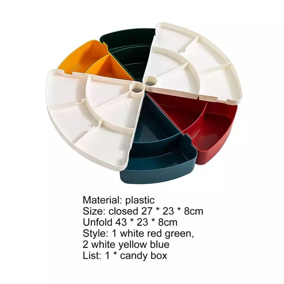 2 Layer Candy Box, Nut Case Snack Storage Box, Dessert Fruit Plate Tray