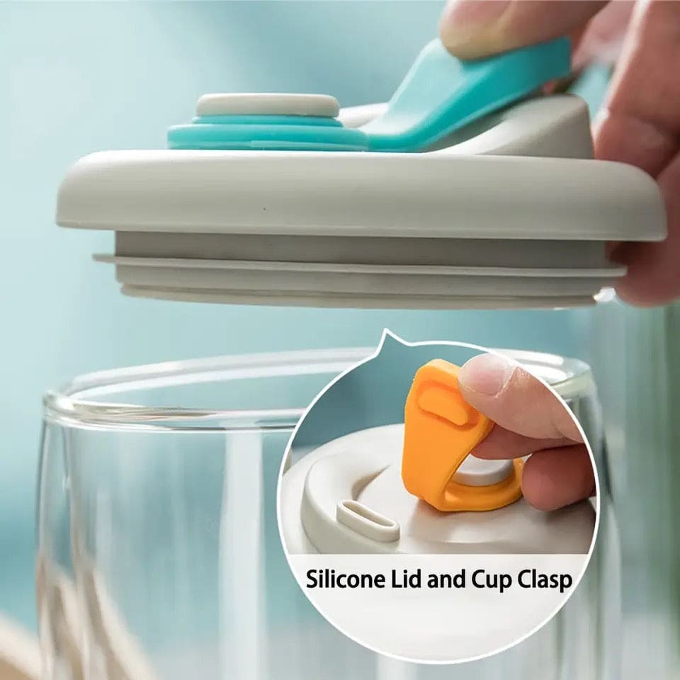 Double Wall Glass, Transparent Insulated Coffee Cup.