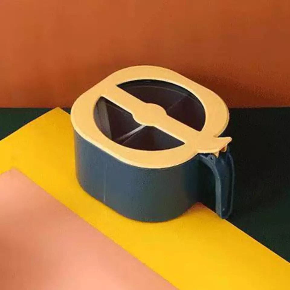 4 in 1 Seasoning Box With Spoon, Clear Cover Multi Compartment Herb Spice Jar, Salt Jar Kitchen Storage Organizer