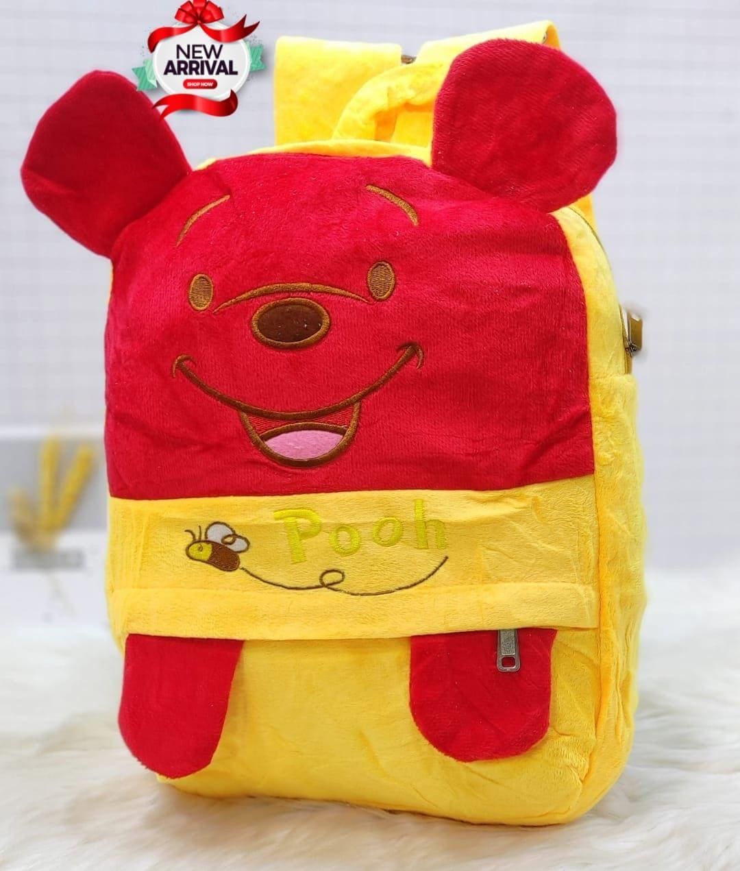 3D Fluffy Stuff Bag Pack With Front Toy, Children Student School Bags, Casual Backpack For Teenagers Kids Boys