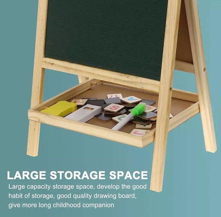 Double Sided Magnetic Writing Black & White Board, Magnetic Writing Board, Mini Wooden Writing Board