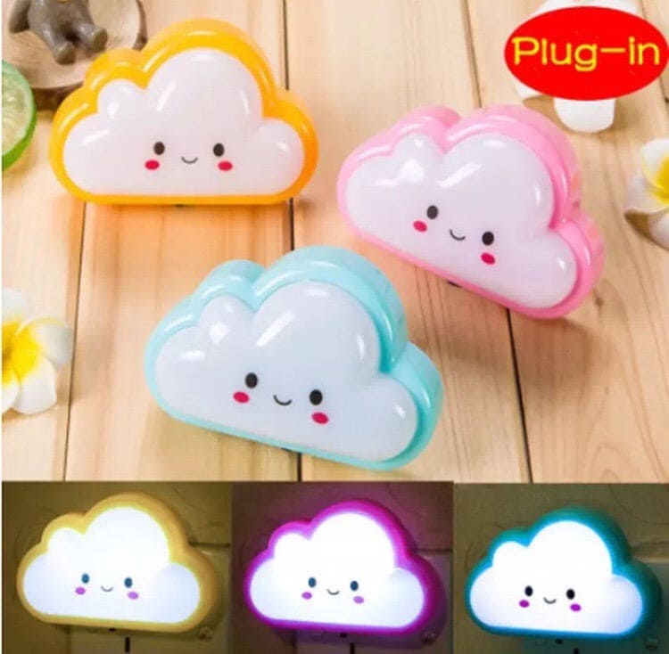 Smiley Cloud Plug In Led Night Light, Kids Night Light, Cute Kids Night Light Lamp