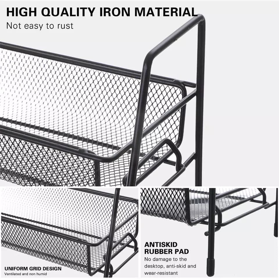 Smart Iron Storage Rack, Cosmetic Makeup Basket, Iron Spice Seasoning Rack, Shelf Kitchen Tableware Organizing Rack