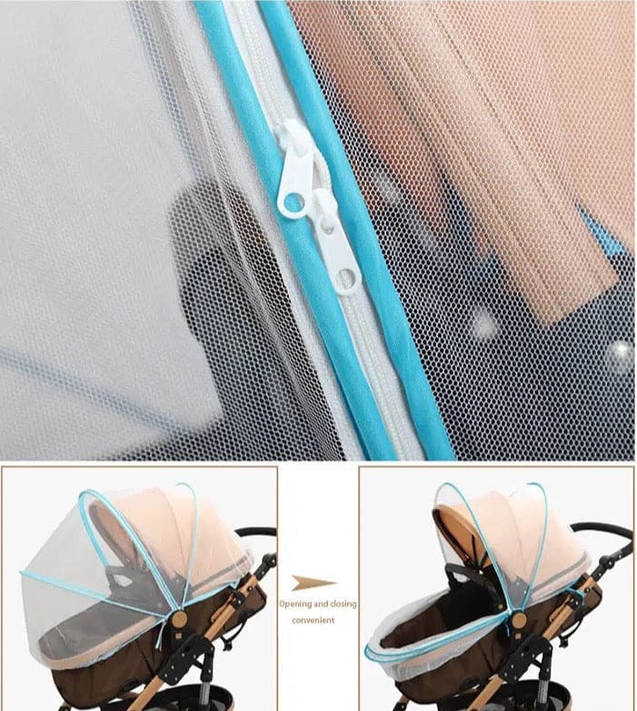 Baby Mosquito Net, Dream Baby Stroller, Mosquito Insect Shield, Fly Baby Net Stroller, Cover Buggy Mesh Pram for Baby Care, Breathable Folding Net, Portable Baby Mesh Net, Mosquito Guard Net