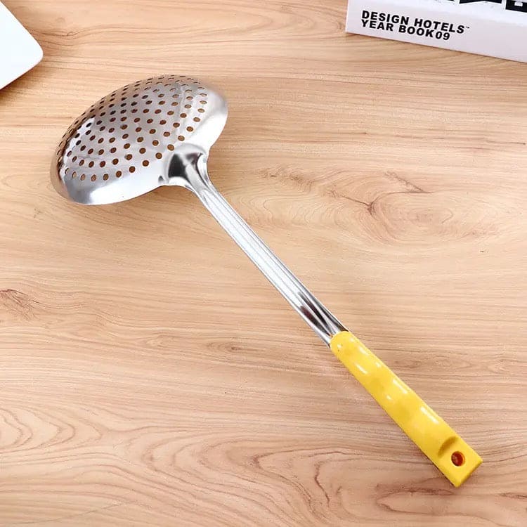 3 Pcs Stainless Steel Filter Colander, Home Kitchen Non Magnetic Colander, Hot Pot Colander, Long Handle Strainer Colander, Filter Soup Skimmer Spoon, Mesh Percolator Strainer, Slotted Spoon Strainer Kitchen Utensils
