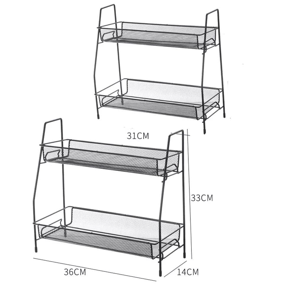Smart Iron Storage Rack, Cosmetic Makeup Basket, Iron Spice Seasoning Rack, Shelf Kitchen Tableware Organizing Rack
