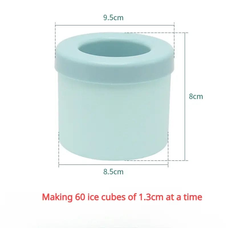 Mini Silicone Ice Bucket, Squishy Ice Cube Bucket, Quickly Freeze Silicone Ice Maker Ice Cup, Cylinder Ice Tray, Easy Release Press Type Ice Grid for Home Camping Travel, 3D Cylinder Silicone Ice Cube Tray, Decompress Ice Lattice