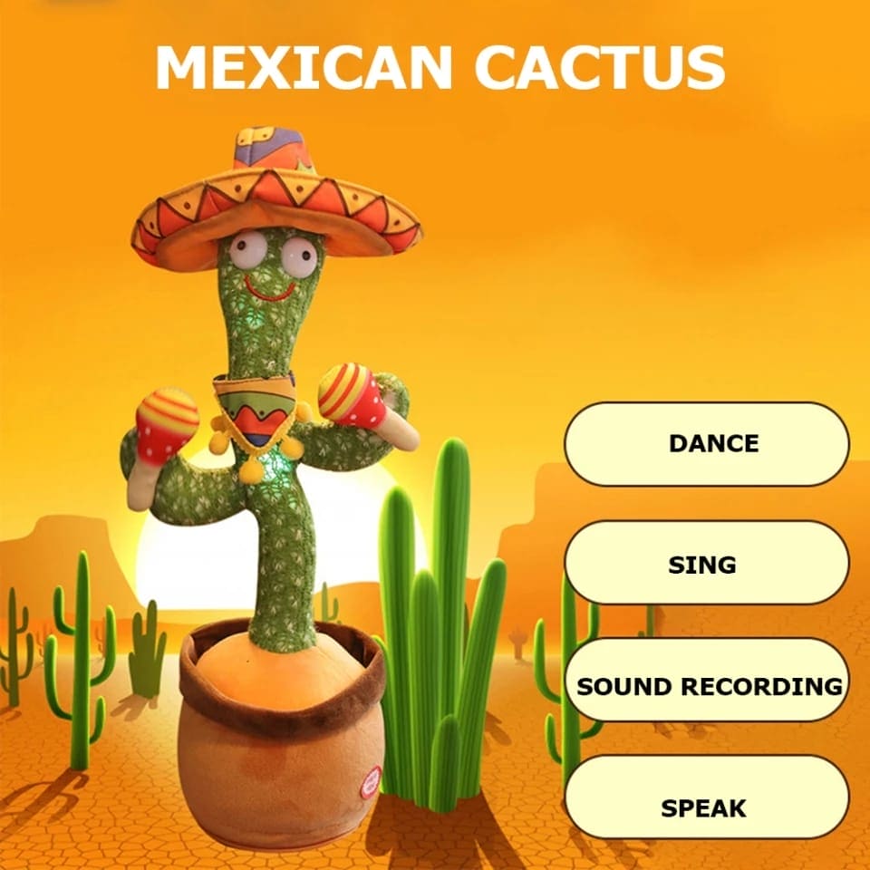 Lovely Talking Toy Dancing Cactus, Cactus Plush Toy.