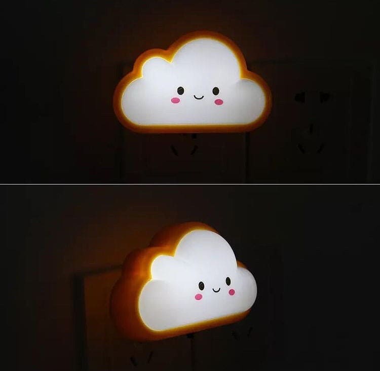 Smiley Cloud Plug In Led Night Light, Kids Night Light, Cute Kids Night Light Lamp