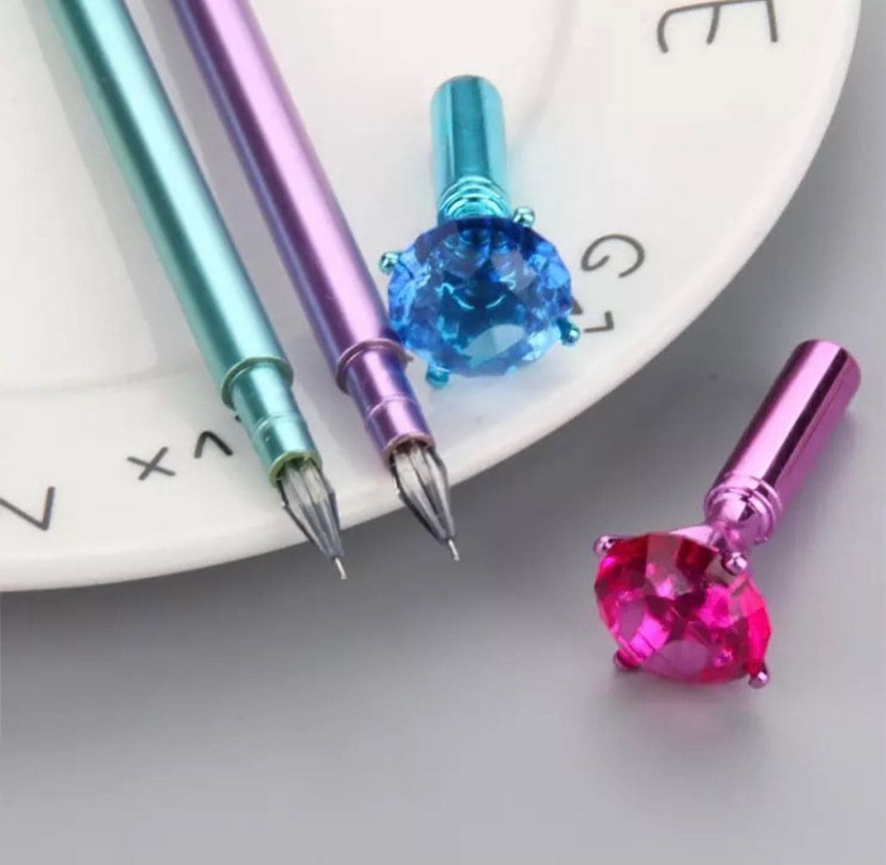 Stationery Rhinestone Gel Pen, Magical Crystal Ball Pen, Metal Gel Pen