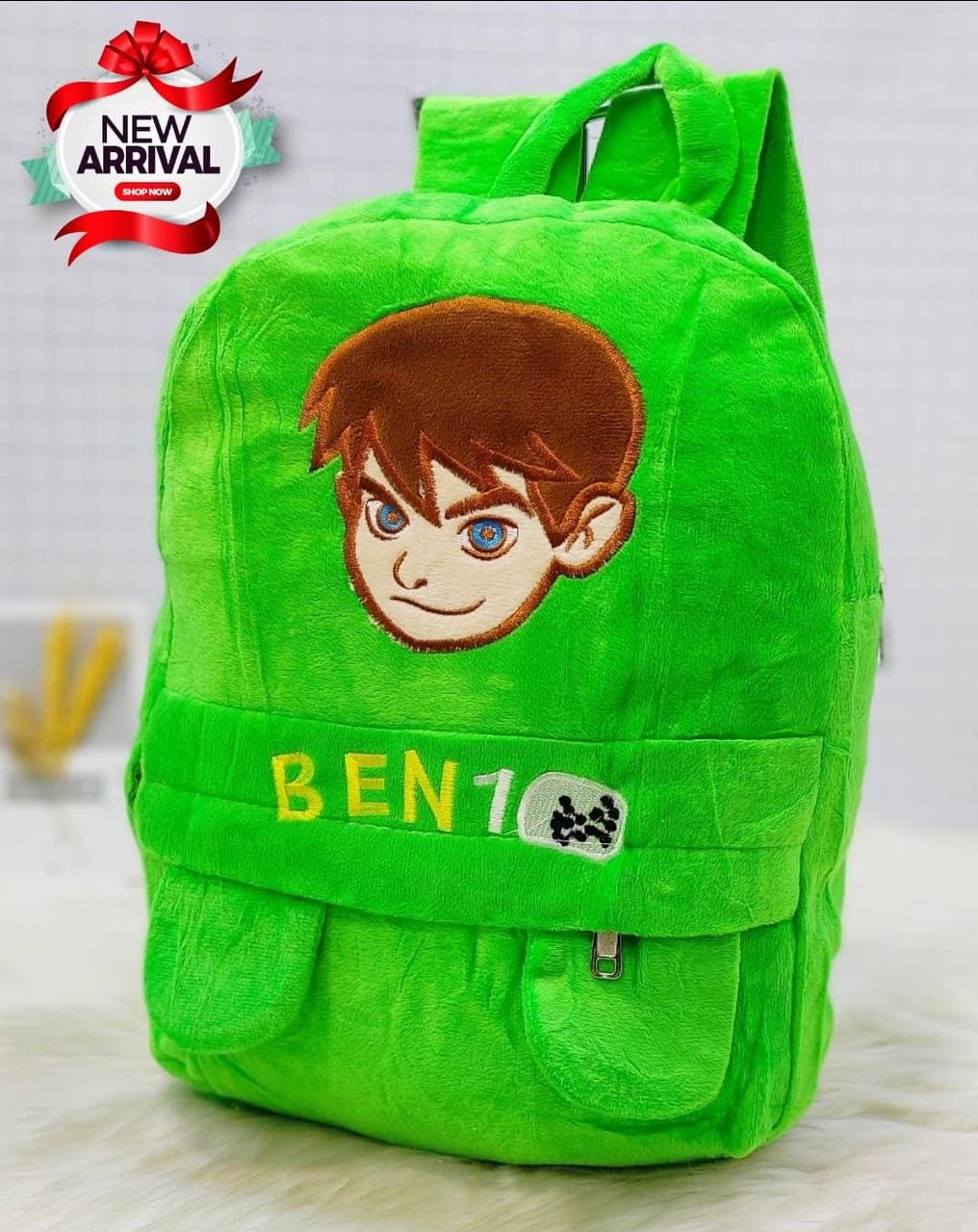 3D Fluffy Stuff Bag Pack With Front Toy, Children Student School Bags, Casual Backpack For Teenagers Kids Boys