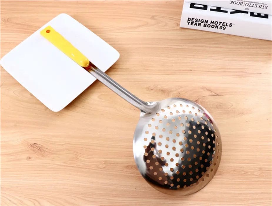 3 Pcs Stainless Steel Filter Colander, Home Kitchen Non Magnetic Colander, Hot Pot Colander, Long Handle Strainer Colander, Filter Soup Skimmer Spoon, Mesh Percolator Strainer, Slotted Spoon Strainer Kitchen Utensils