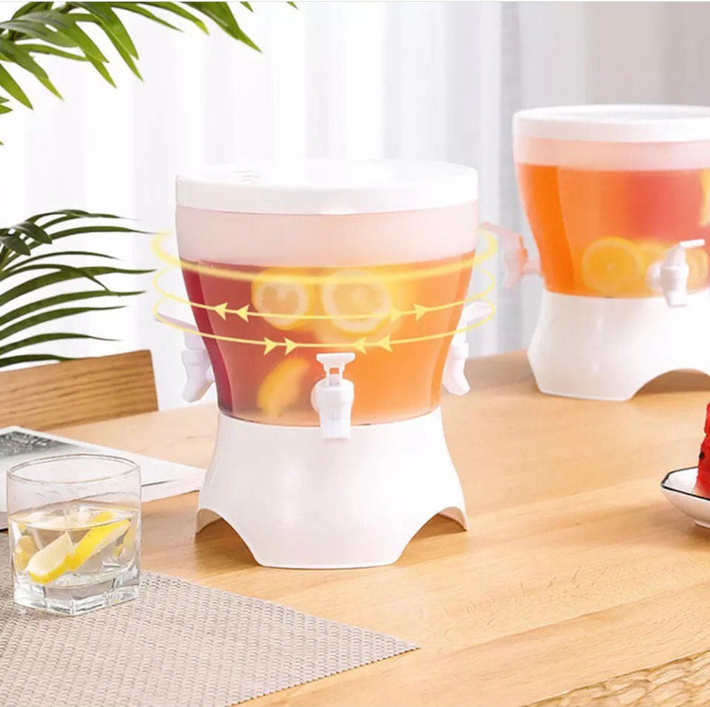 3.75L Food Grade 3 Compartment Plastic Refrigerator Beverages Dispenser, Plastic Drink Dispenser For Refrigerator, Lemonade Drinkware Cold Water Bottle