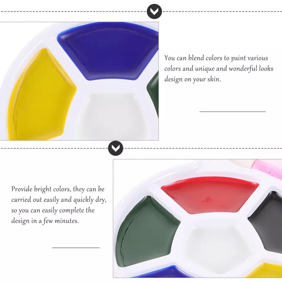 Amazing Face Paint Body Art Color Makeup Paint, Football Professional Makeup Kit.