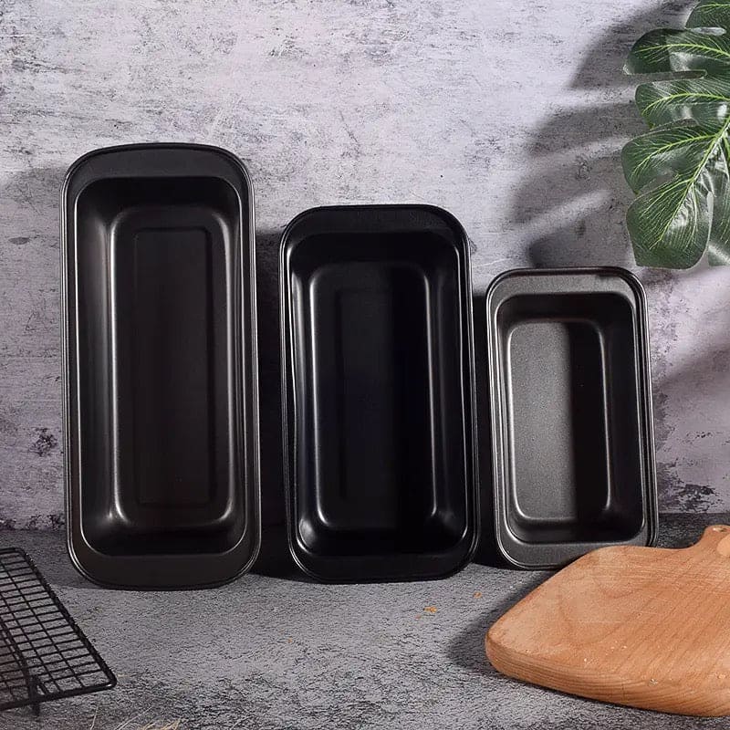 Rectangular Baking Tray, Nonstick Carbon Steel Baking Pan Cake Tools, Black Non-Stick Mold Storage Trays Sausage Bread, High Temperature Resistant Bread Baking Tray, Carbon Steel Non-stick Toast Mold, Bakeware Baking Tool