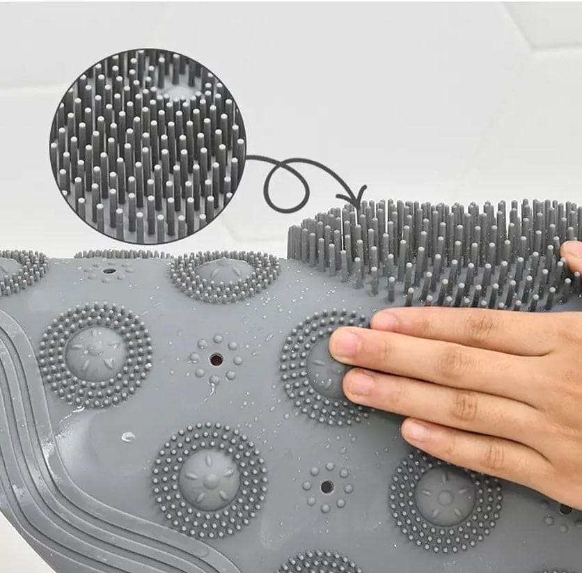 Silicone Bathroom Shower Mats, Multifunctional Water Absorption Bathroom Mats, Non-Slip Floor Mat