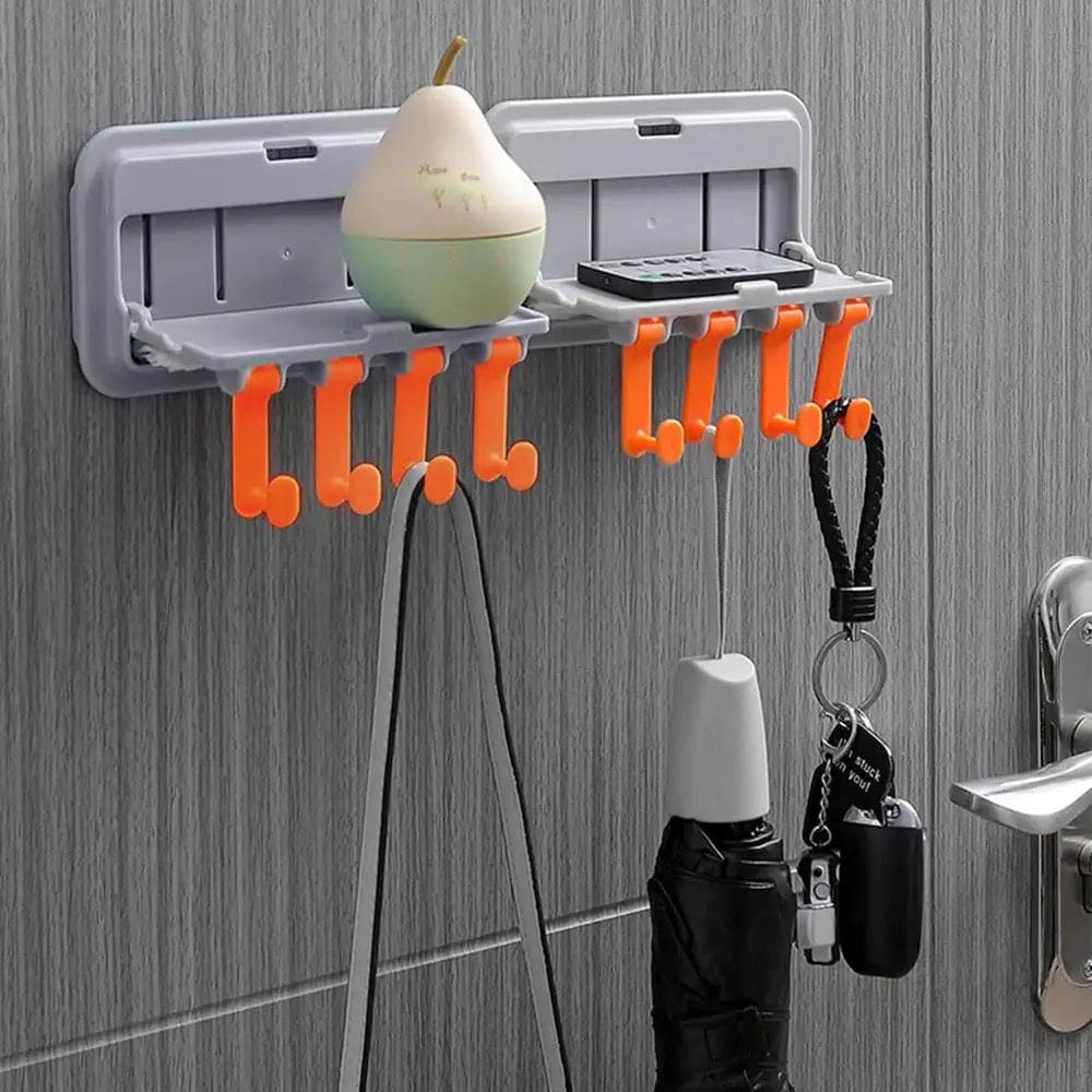 Hang Stand Holder, Kitchen Spice Organizer, Plastic Kitchen Shelf Storage Rack Wall-mounted Storage Rack, Plastic Door Hook Shelf, Coat Rack Hook