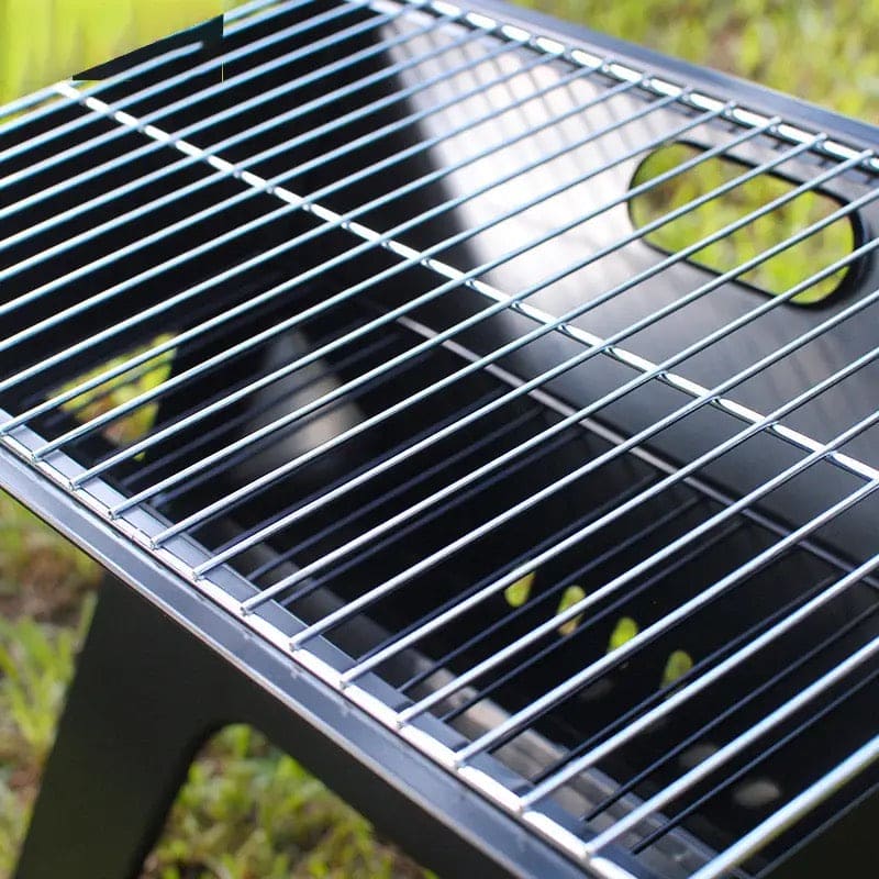 X Shaped Folding BBQ Grill, Stainless Steel Outdoor Camping Picnic Barbecue Grill, Outdoor Charcoal BBQ Grill, Mini Camping Barbecue Rack, Bonfire Grill Stove, Household Charcoal Barbecue Rack, BBQ Large Barbecue Stove