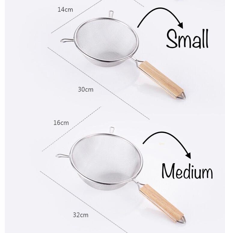 Set Of 3 Stainless Sieve Milk Machine Filter, Food Strainer Set With Sturdy Handles, Kitchen Mesh Filter