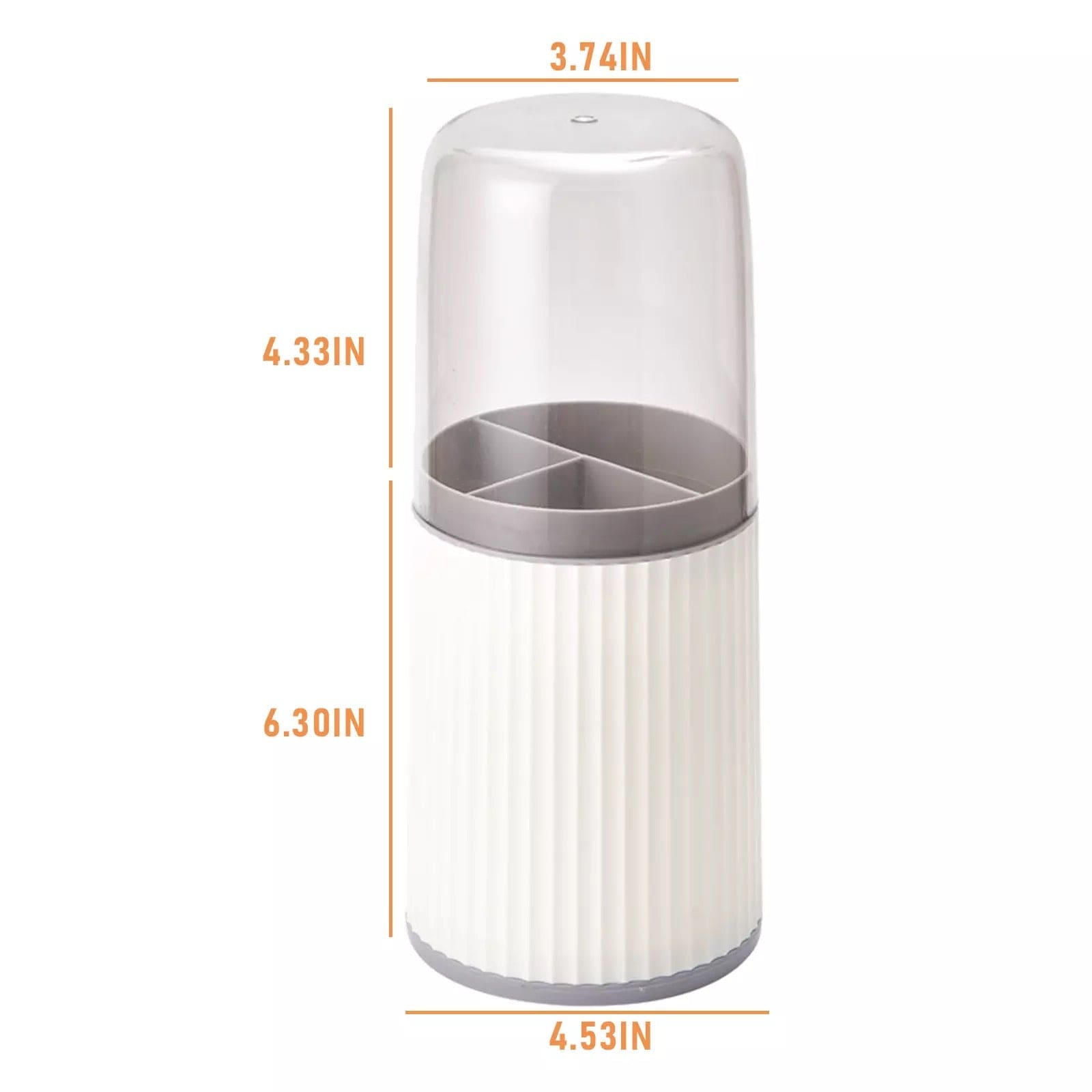 3 Grid Tableware Drying Holder With Lid, Kitchen Cutlery Storage Rack, Chopsticks Spoon Rack, Standing Plastic Storage Container