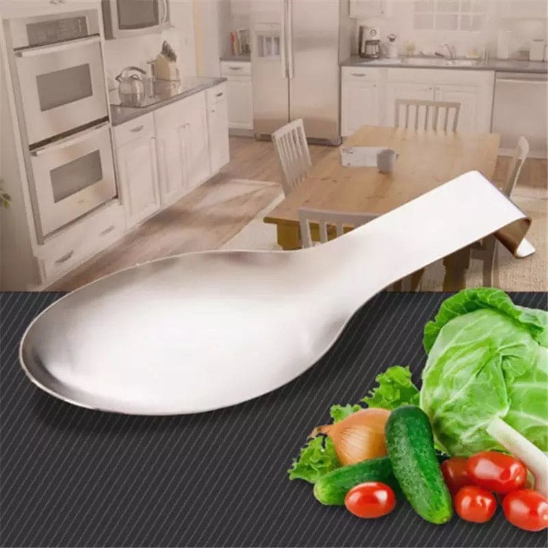 Fish Shape Stainless Steel Spoon Rest Food Clip, Hot Pot Spoon Tray, Hotel Restaurant Kitchen Utensil Holder Shelf Tray