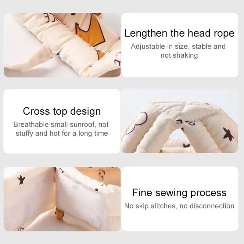 Baby Anti Fall Hat, Soft Baby Helmet Safety Hat, Toddler Anti-collision Protective Hat For Baby, Adjustable Breathable Baby Toddler Cap, Baby Head Helmet,  Children Learn To Walk Crash Cap