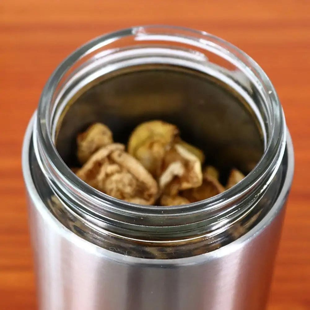 TCS Food Storage Jar, Coffee Beans Tea Snacks Sealed Container,  Multifunctional Leak Proof Transparent Wide Caliber Canister, Seasoning Bottle Spice Jars, Multifunction, Kitchen Cereal Dispenser Storage Containers, Stainless Steel Hermetic Pots