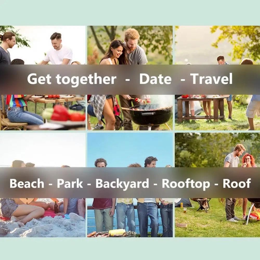 Charcoal Barbecue Grill, Barbecue Smoker Grill For Outdoor Cooking Camping, Heat Control Round BBQ Kettle, Portable Picnic Oven, Foldable Kebab Stove, Football Style BBQ Grill And Oven With Moving Stand, Trolley Grill Kettle