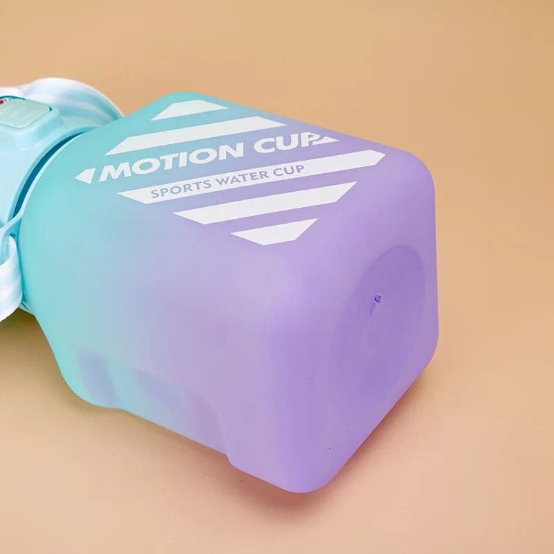 Rainbow Square Water Bottle, 700ml Gradient Color Water Bottle, Portable Cute Kids Water Bottle, Large Capacity Square Belly Water Bottle