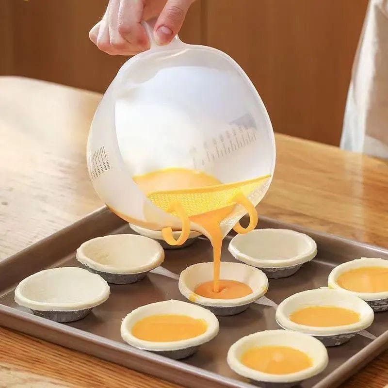Measuring Cup With Scale, Multifunctional Egg Liquid Filter Cup, Egg Filter Measuring Cup, Household Restaurant Egg Beating Mixing Cup, Washer Strainer Bowl, Stirring Bowl With Scale