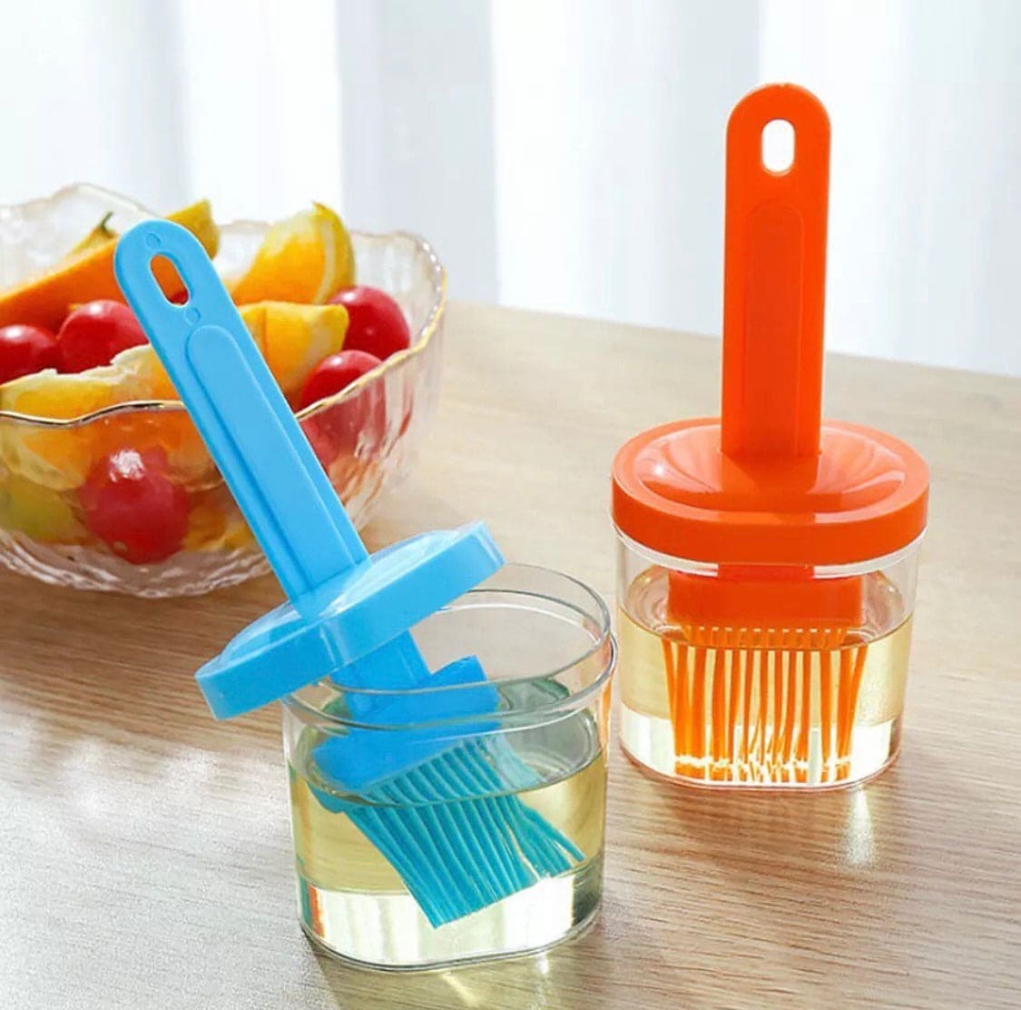 Silicone Oil Brush With Bottle, High Temperature Resistant Silicone Bottle Brush, Portable Barbecue Oil Brushkk