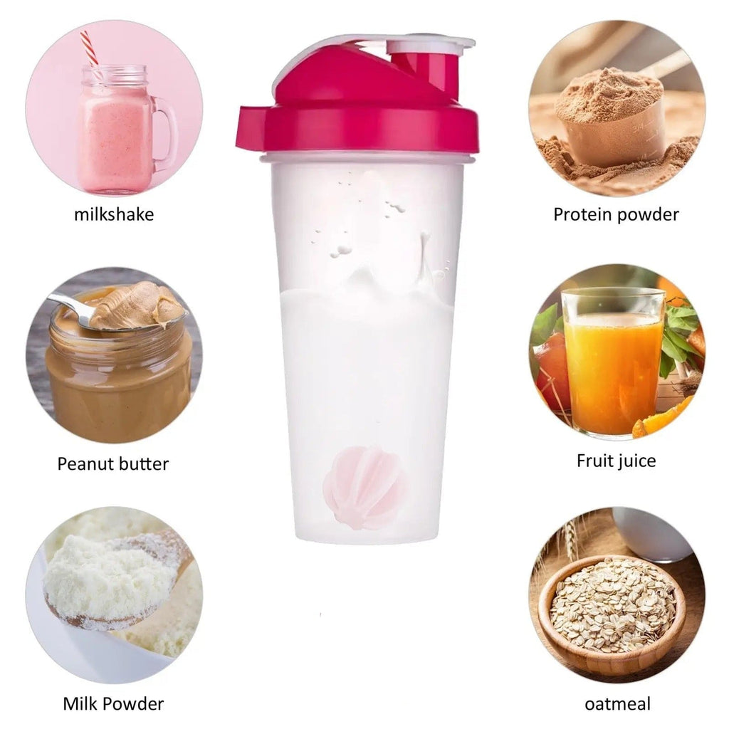 Portable Protein Shaker Bottle, Leak Proof Water Bottle For Gym, Fitness Training Sport Mixing Cup With Scale, Outdoor Shaker Bottle, Portable Drinking Bottle, Blender Shaker Bottle, Herbalife Water Bottle For Drink