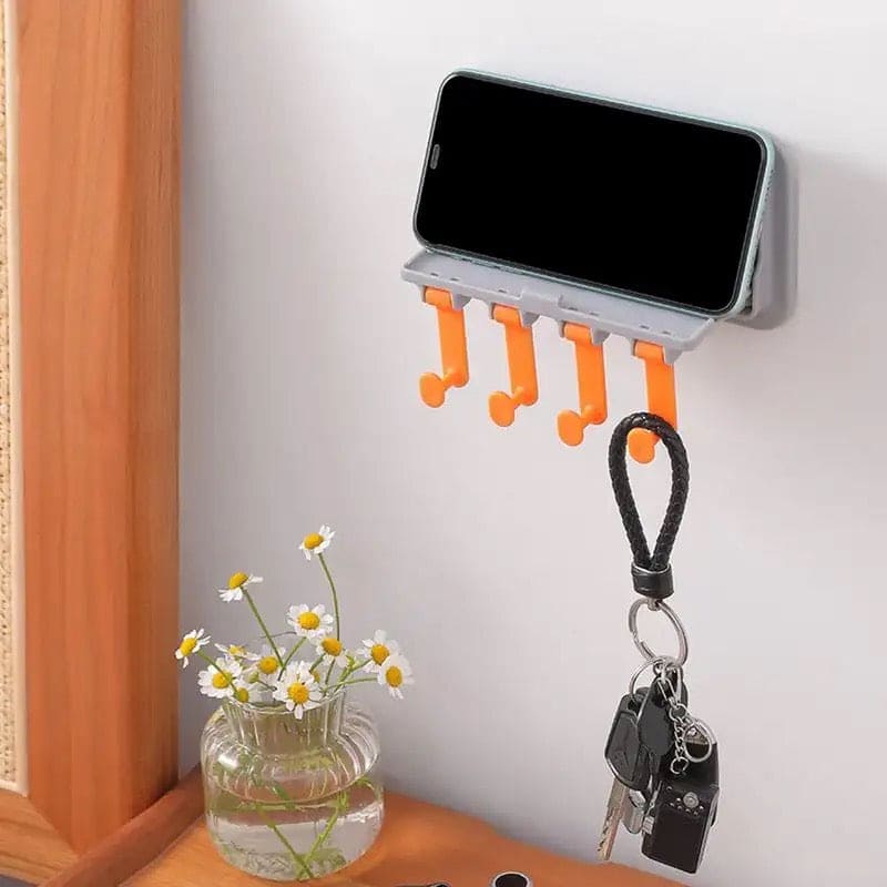 Hang Stand Holder, Kitchen Spice Organizer, Plastic Kitchen Shelf Storage Rack Wall-mounted Storage Rack, Plastic Door Hook Shelf, Coat Rack Hook