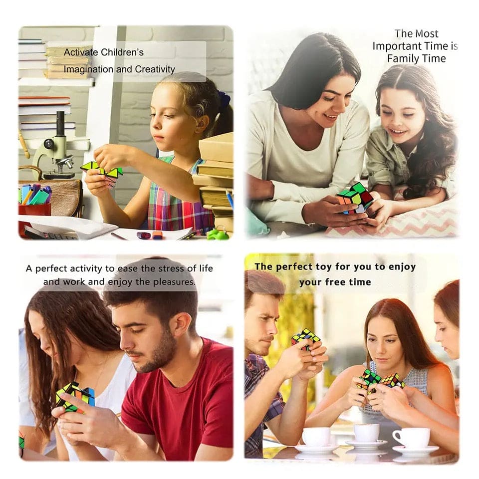 Magic Rubik Cube, 3D Speed Cube Game, Education Learning Cube Magic Toy, Rotating Rubic Box, Brain Teasers Travel Game, Color Matching Puzzle