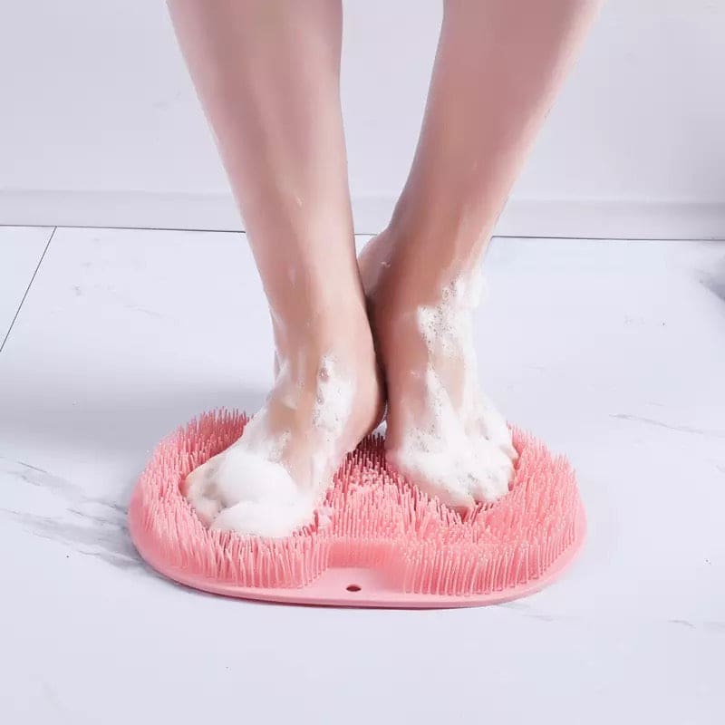 Silicone Bath Mat, Shower Cushion Brush Foot Massage Mat Scrub Back Bath Brush, Anti-Slip Scrub Pad, Anti-slip Mat Scrubber, Rubbing Back Artifact Massage Bathtub Sucker