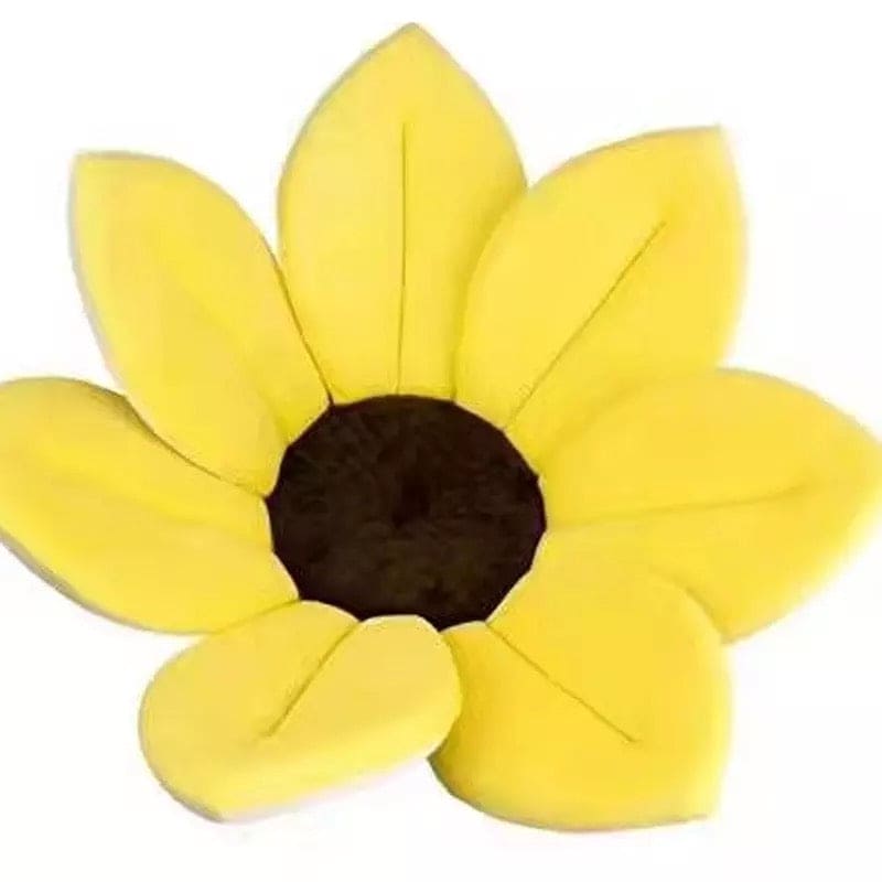 Foldable Flower Blooming Bath Tub, Baby Play Bath Sunflower Cushion Mat, Folding Non Slip Baby Bath Pad, Flower Shape Mat Sofa Seat