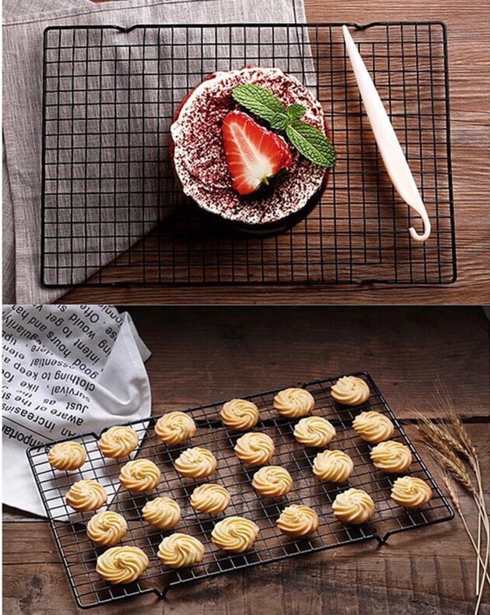 Nonstick Stainless Steel Cooling Rack, Dessert Pastry Cooling Stand, Cake Bread Cookie Pie Cooling Grid Tool, Kitchen Baking Tool