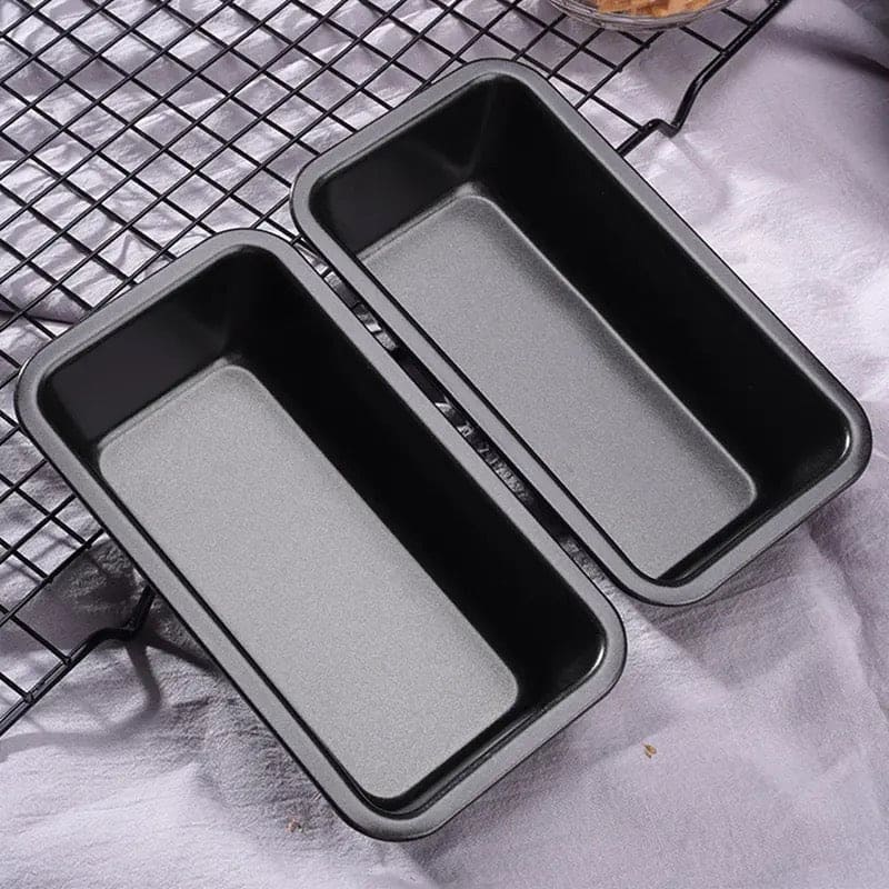 Rectangular Baking Tray, Nonstick Carbon Steel Baking Pan Cake Tools, Black Non-Stick Mold Storage Trays Sausage Bread, High Temperature Resistant Bread Baking Tray, Carbon Steel Non-stick Toast Mold, Bakeware Baking Tool