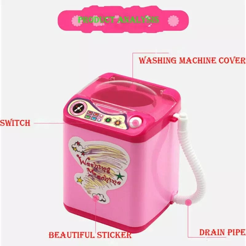 Mini Makeup Brush Cleaner Device, Mini Child Washing Machine Toy, Portable Automatic Cute Cosmetic Powder Puff Washing Machine, Makeup Brushes Cleaner