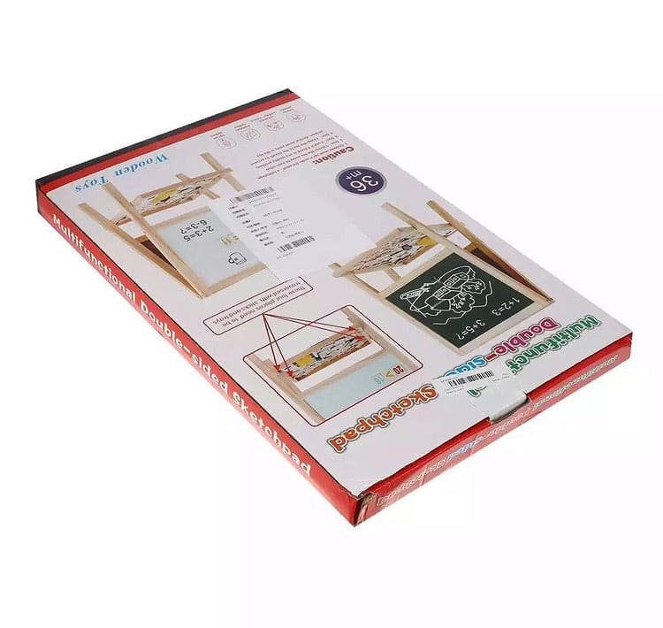 Double Sided Magnetic Writing Black & White Board, Magnetic Writing Board, Mini Wooden Writing Board