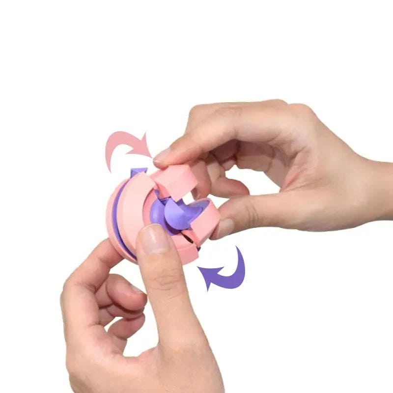 Orbit Ball Cube, Rotating Marble Track Magical Bead Orbit Ball, Fingertip Decompression Infinity Cube Spinner, Fingertip Anti stress Toy Rotating Balls, Anti Stress Sensory Toy, Creative Rotary Finger Track Ball, Fingertip Cube Gyroscope