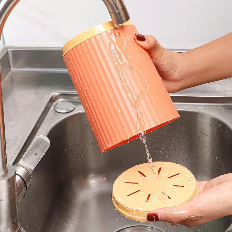 3 Grid Tableware Drying Holder With Lid, Kitchen Cutlery Storage Rack, Chopsticks Spoon Rack, Standing Plastic Storage Container