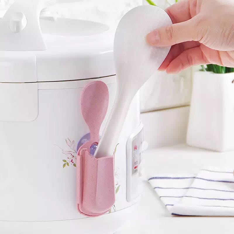 Mini Sticky Spoon Rack, Rice Scoop Fork Spoon Holder Sucker, Kitchen Utensil Holder, Tableware Storage Rack, Creative Household Gadgets, Suction Cup Pasting Kitchen, Multifunctional Storage Rack for Kitchen