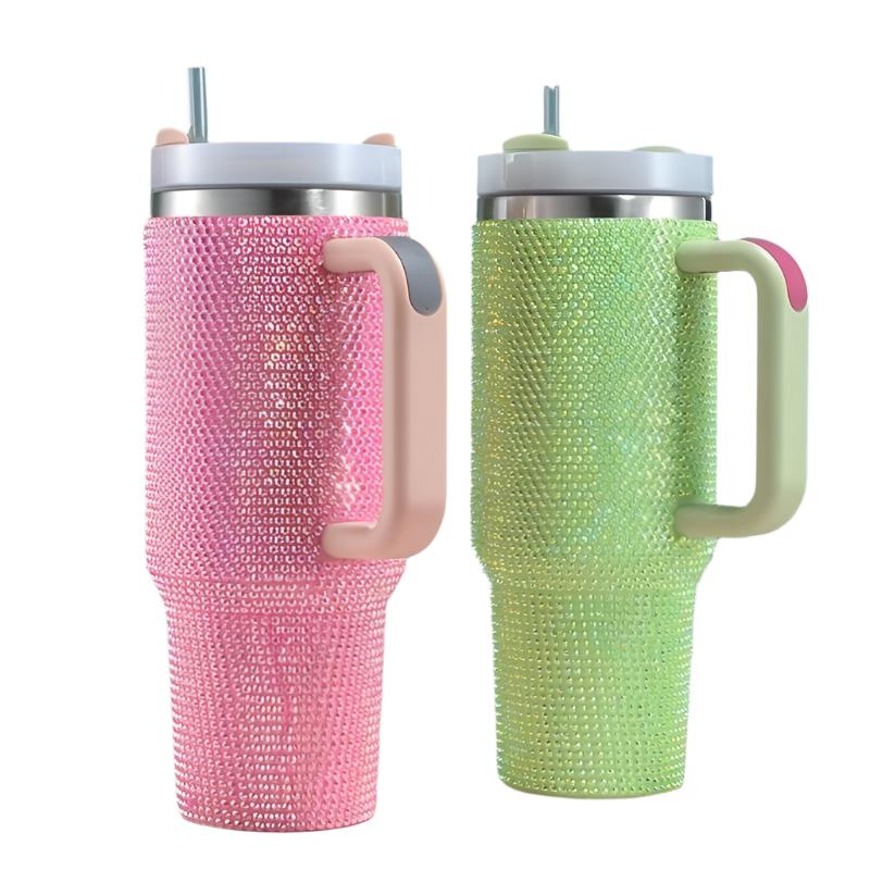 40 Oz Rhinestone Studded Tumbler