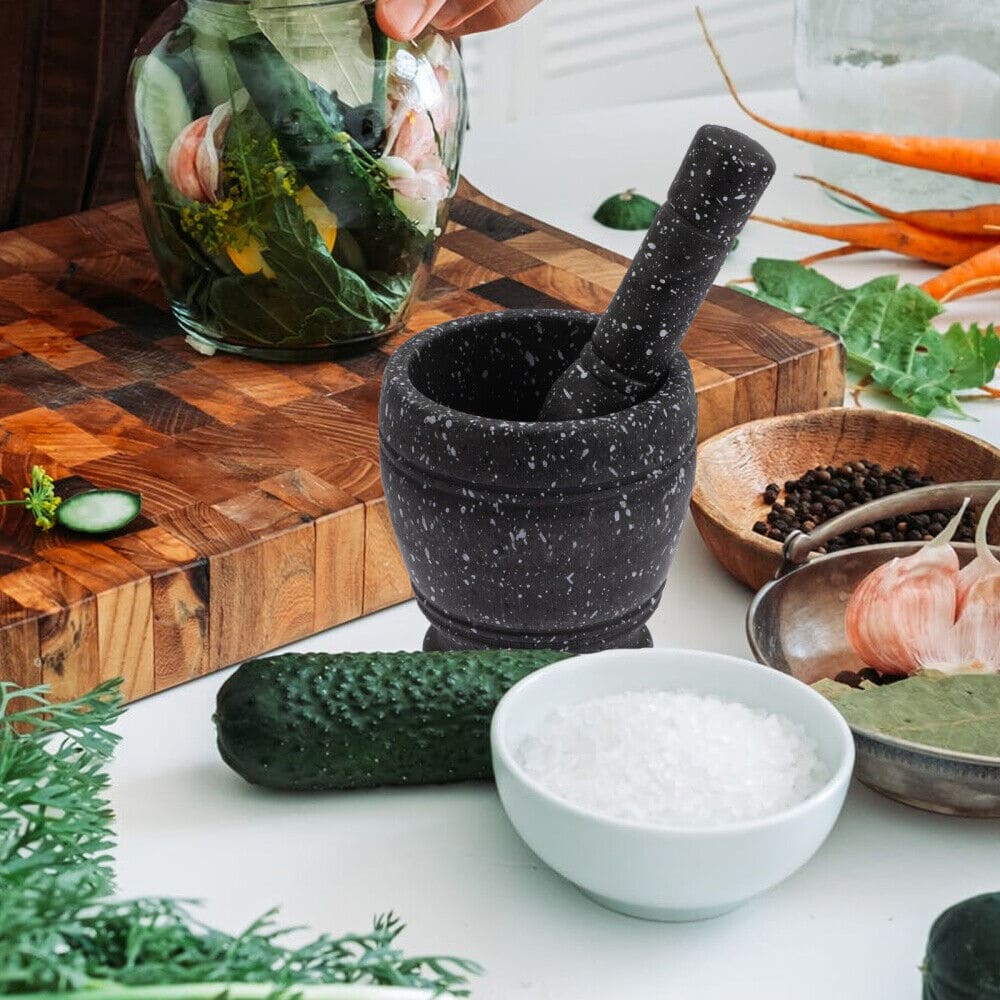 Spice Crusher Bowl, Garlic Herb Spice Mixing Grinding Bowl, Kitchen Imam Dasta Set, Household Grinder Garlic Masher Bowl, Multifunctional Garlic Herb Spice Pill Cup Grinder, DIY Sauce Making Mills, Marble Pattern Pestle Grinding Tool For Kitchen