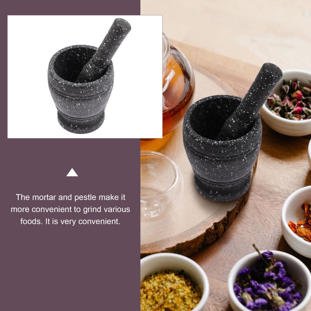 Spice Crusher Bowl, Garlic Herb Spice Mixing Grinding Bowl, Kitchen Imam Dasta Set, Household Grinder Garlic Masher Bowl, Multifunctional Garlic Herb Spice Pill Cup Grinder, DIY Sauce Making Mills, Marble Pattern Pestle Grinding Tool For Kitchen