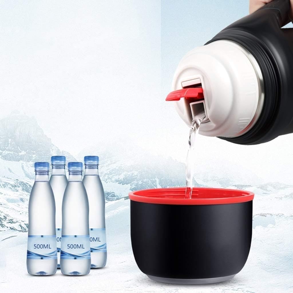 2.2L Insulated Thermos Bottle, Large Capacity Portable Mug, Outdoor Car Jug Bottle Large Water Cup, Portable 2200ml Insulation Pot, Double-Walled Stainless Steel Vacuum Insulation