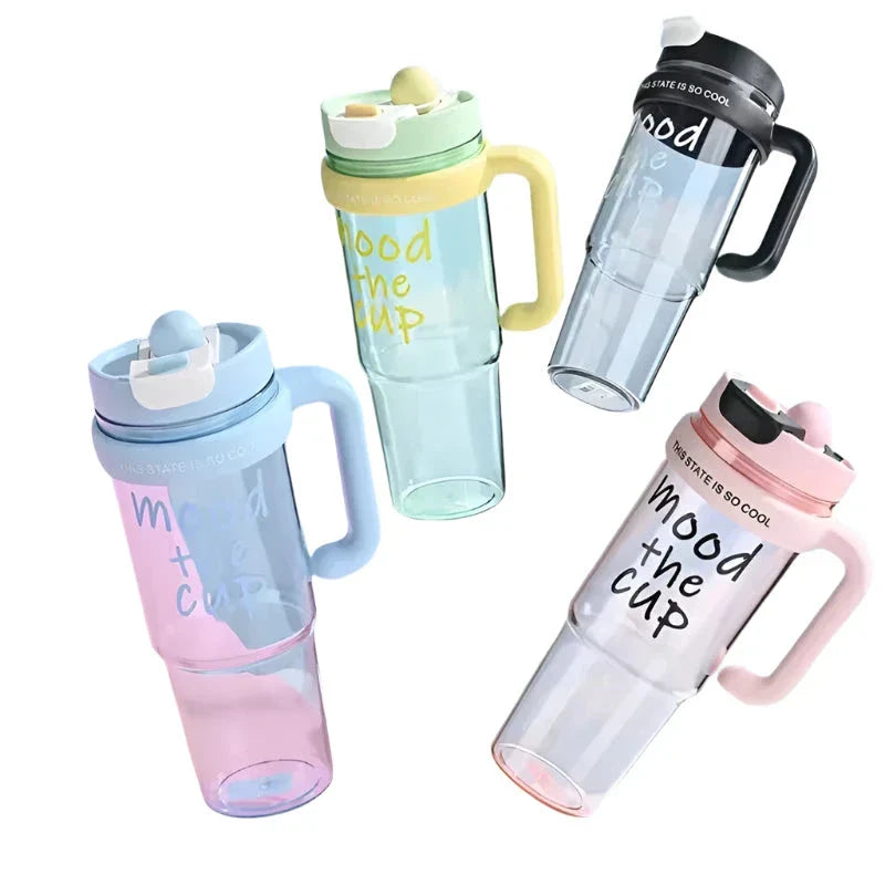 Ice Cup Plastic Water Tumbler With Handle 900ml