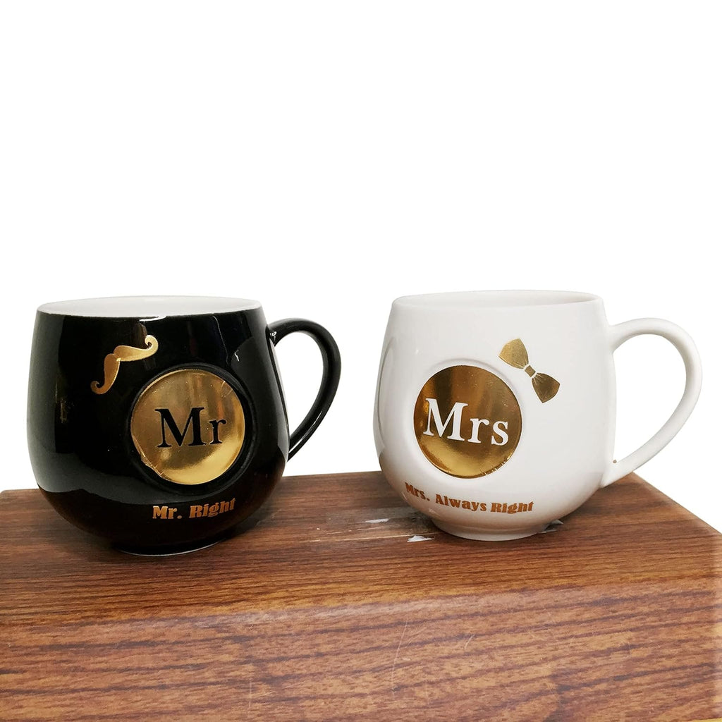 Royal Mr And Mrs Mug Set, Ceramic Couple Mugs, Mr and Mrs Couple Camping Ceramic Coffee Mug, Marble Couple Travel Water Mug, Luxury Marble Ceramic Coffee Cups