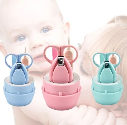 Capsule Baby Manicure Kit, Newborn Baby Nail Scissor, Baby Nail Care Tool Set, Portable Nail Clipper Trimmer With Box, Baby Mini Gromming Kit, Newborn Nail Shell Shear Manicure Kit, Baby Boy Girl Hand Foot Nail Filer Kit